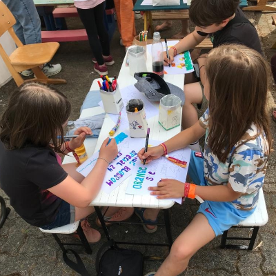 Foto Textilmalen / Upcycling / Kinderschminken