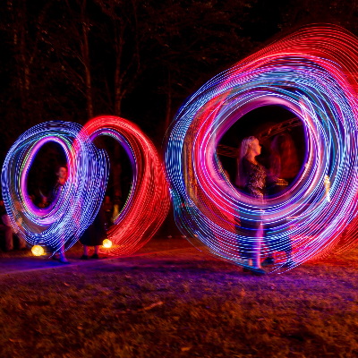 Foto Kahira: LED-Show (Kleinkunst)